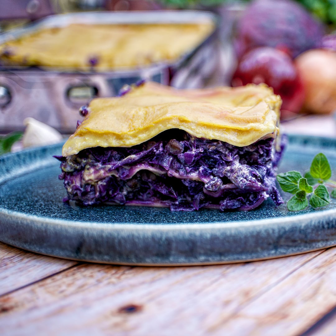 Rotkohl-Lasagne (vegan) - Kathy&amp;#39;s Green Kitchen