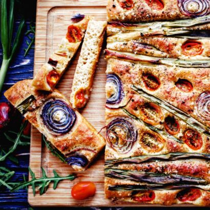 Thumbnail for Focaccia mit Frühlingszwiebeln vegan