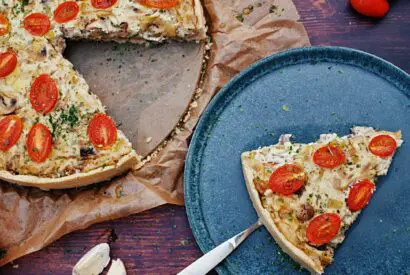 Thumbnail for Vegane Quiche mit Champignons und Lauch